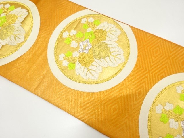 JAPANESE KIMONO / ANTIQUE FUKURO OBI / WOVEN PAULOWNIA